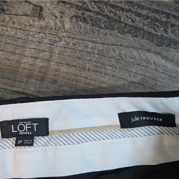 LOFT petite Julie Trouser black slacks curvy size 8 p 8p - Picture 4 of 11